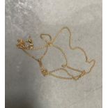 A neck chain in 9ct gold fine facetted curb links, approximate length 54cm, approximate weight 2g