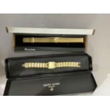 A Pierre Cardin lady's quartz wrist watch in rolled gold case on integral bracelet with original box