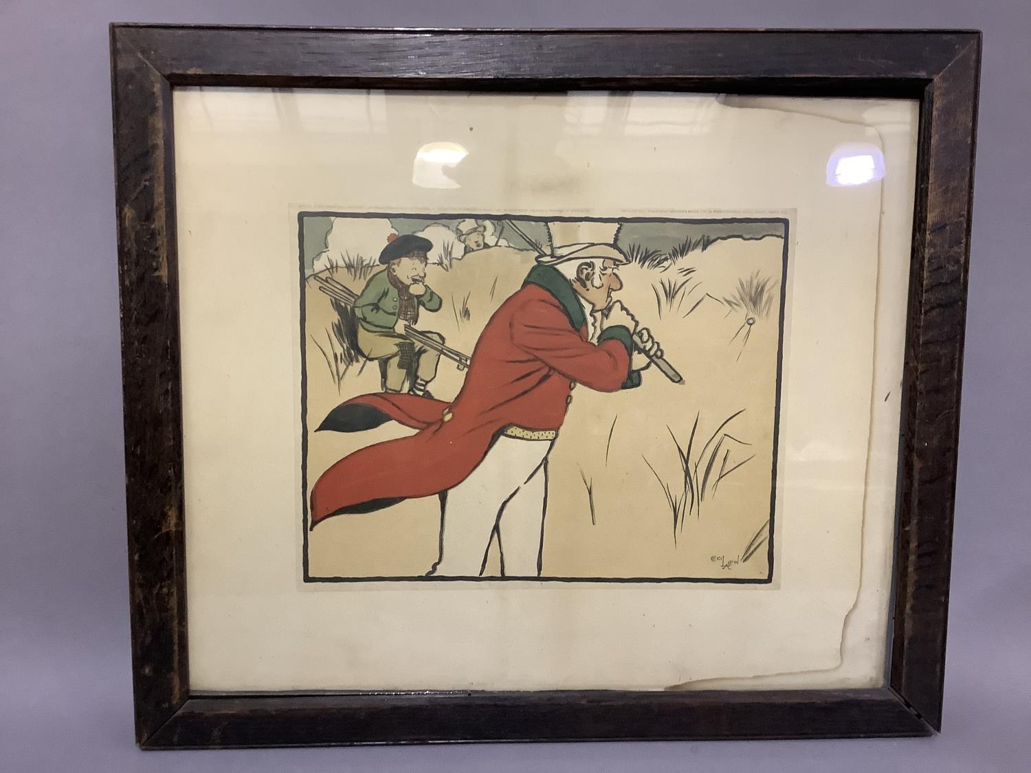 After Cecil Aldin, a set of three colour prints, 'The Finishing Post', 'Bowled Out at Cricket' - Image 2 of 4