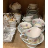 A quantity of teaware including Royal Worcester Bridal Way pattern and Royal Doulton, etc