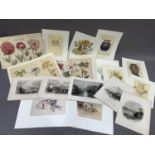 A quantity of prints including floral, classical and others