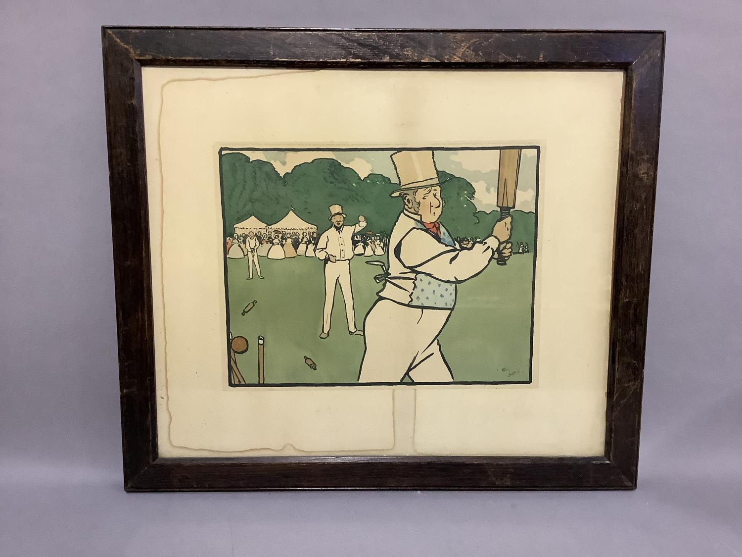 After Cecil Aldin, a set of three colour prints, 'The Finishing Post', 'Bowled Out at Cricket' - Image 3 of 4