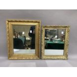 Two gilt framed mirrors