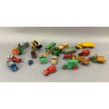 A collection of Diecast vehicles including Dinky toys, Aveling-Barford steam roller, Bedford