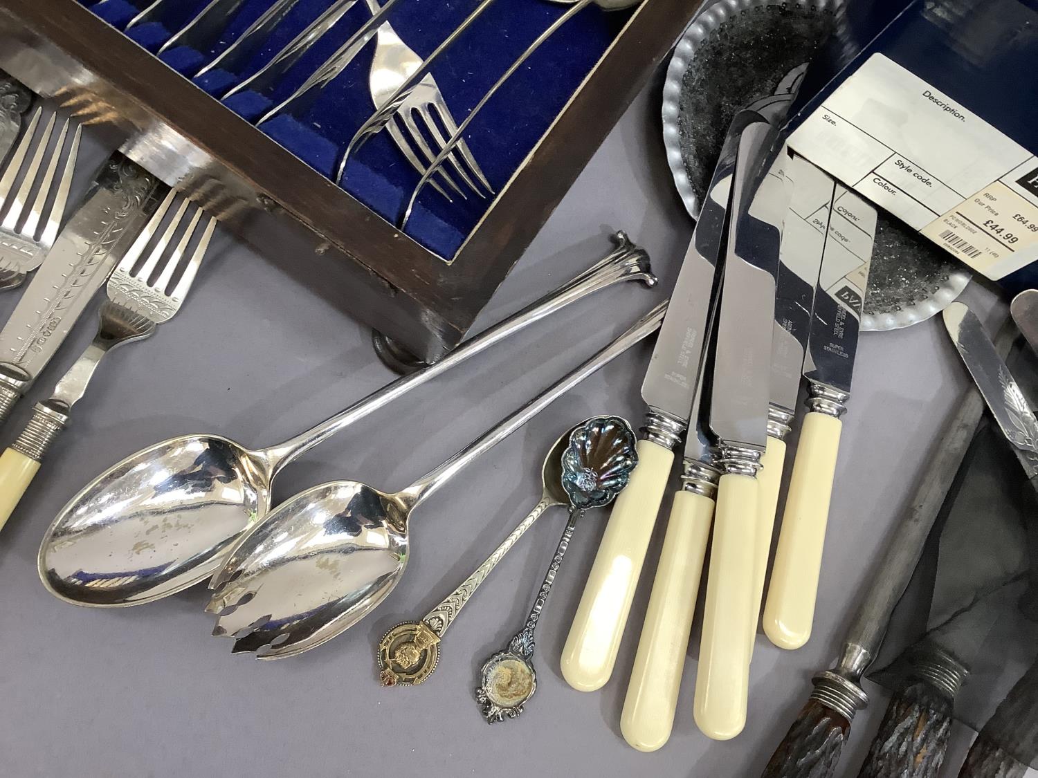 A quantity of silver plated cutlery etc - Image 6 of 7