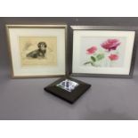 By & After Margaret Hockney (contemporary), Study of roses, photographic print, signed and dated (