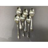 A set of six George V silver teaspoons by Charles Bradbury & Sons, Sheffield 1919