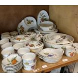 A quantity of Royal Worcester Evesham pattern oven to table ware, comprising tureen, hors d'