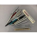 A quantity of Parker biros, Papermate and other vintage pens, circa 1980's