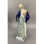 A Royal Copenhagen figure of Nathan The Wise, printed and underglaze blue mark to underside, 35cm