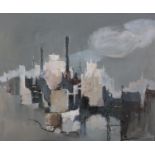 ARR Ernest R. Kirkness (1900-1979), Northern City, oil on board, signed to lower right, titled