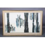 ARR Druie Bowett (1924-1998), Ontract, abstract reflections, oil on canvas, incised signature and