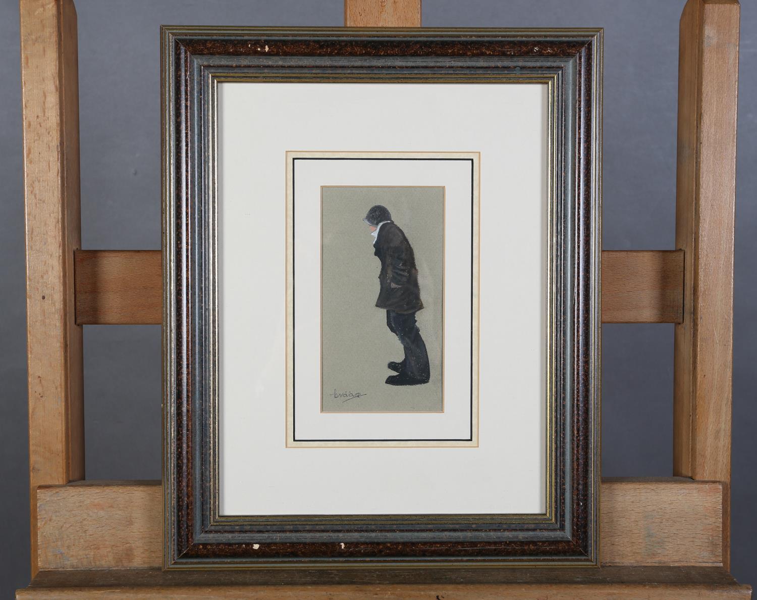 ARR Brian Shields 'braaq' (1951-1997), portrait of a boy wearing hat and coat, standing with his - Image 2 of 5