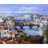ARR Tony Brummell Smith (b.1949), Ponte Vecchio, Florence, pastel, signed to bottom right, 81cm x