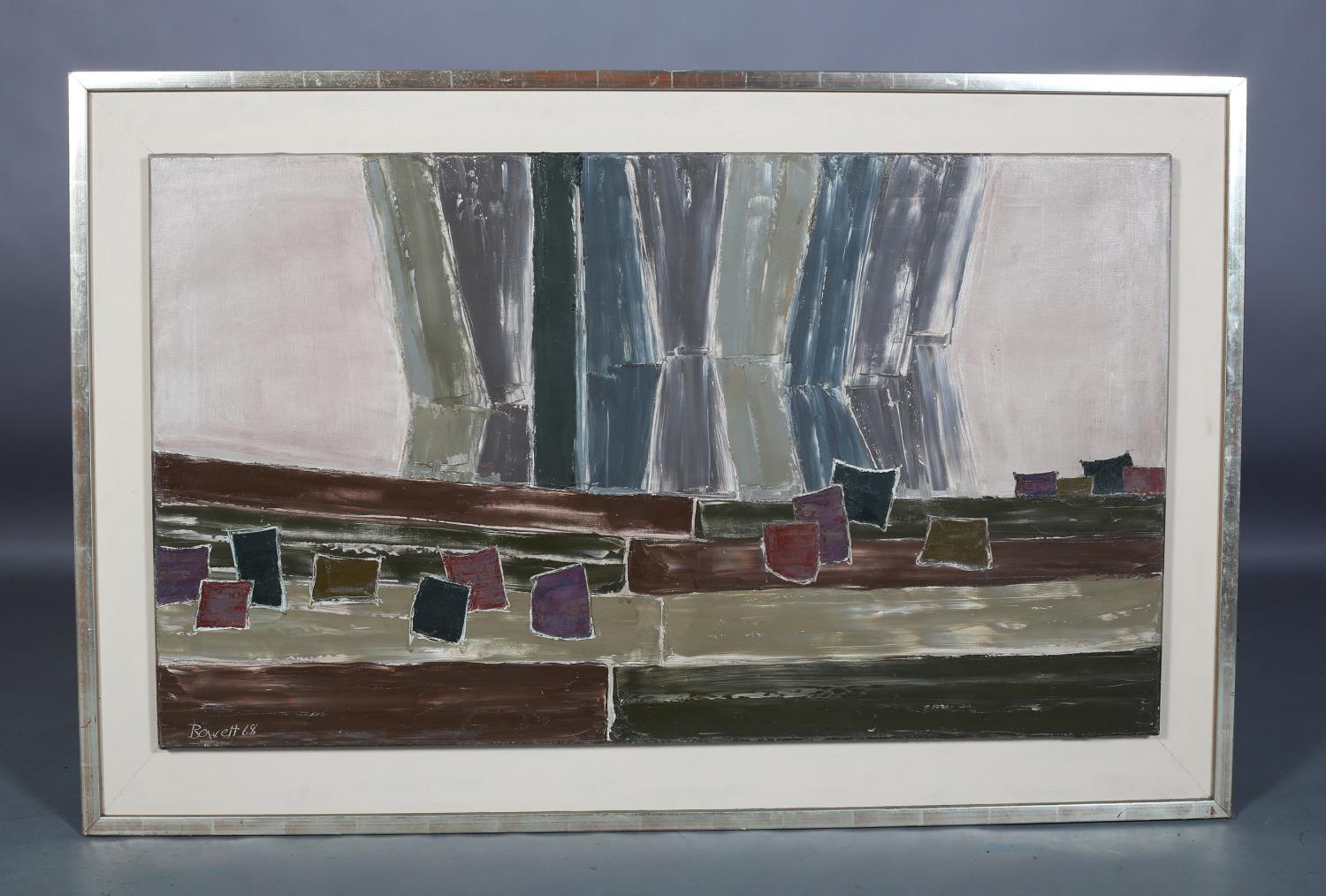 ARR Druie Bowett (1924-1998), Ergho II, abstract landscape, oil on canvas, signed and dated (19)68 - Image 2 of 5