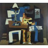 After Pablo Picasso, Spanish (1881-1973), Three Musicians (1921), vintage print in colours,