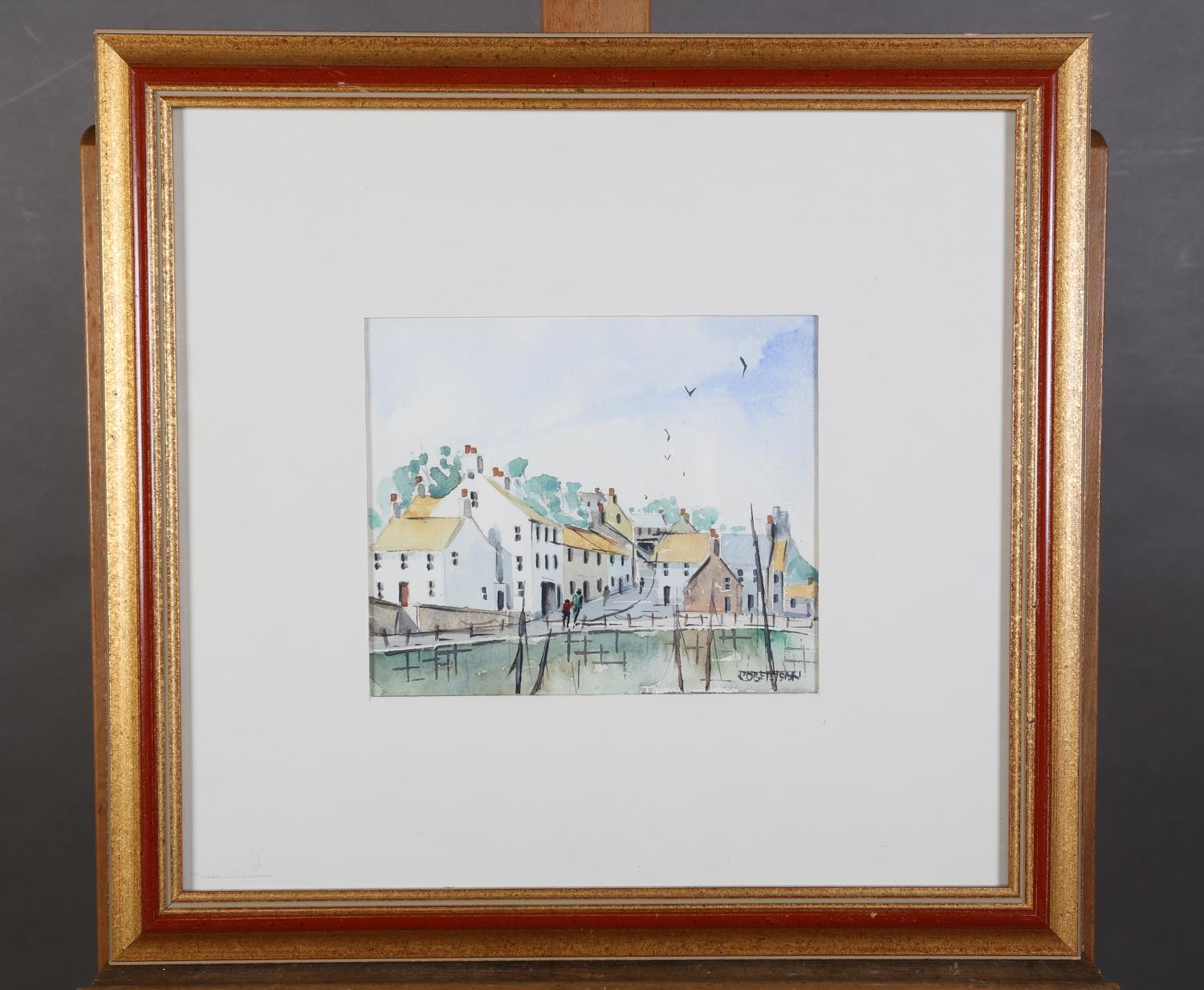 ARR H. Robertson, 20th century, Crail, Fife, watercolour, signed to lower right, attribution and - Image 2 of 5