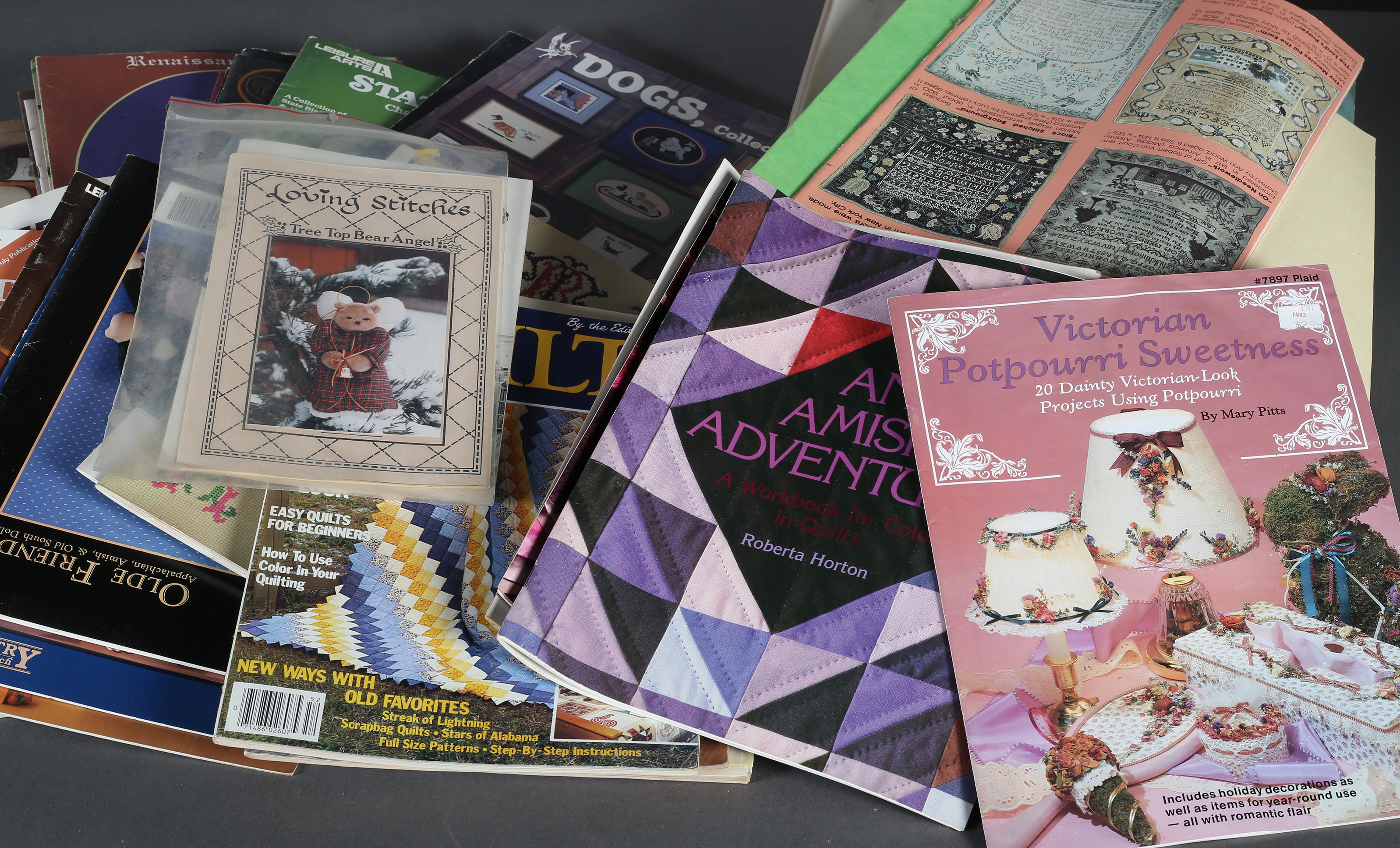 A quantity of knitting, quilting, needlework and craftwork magazines