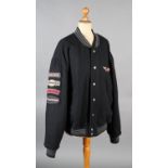 Harley Davidson Motor Clothes - An American Legend wool and rayon black blouson style jacket, XL,