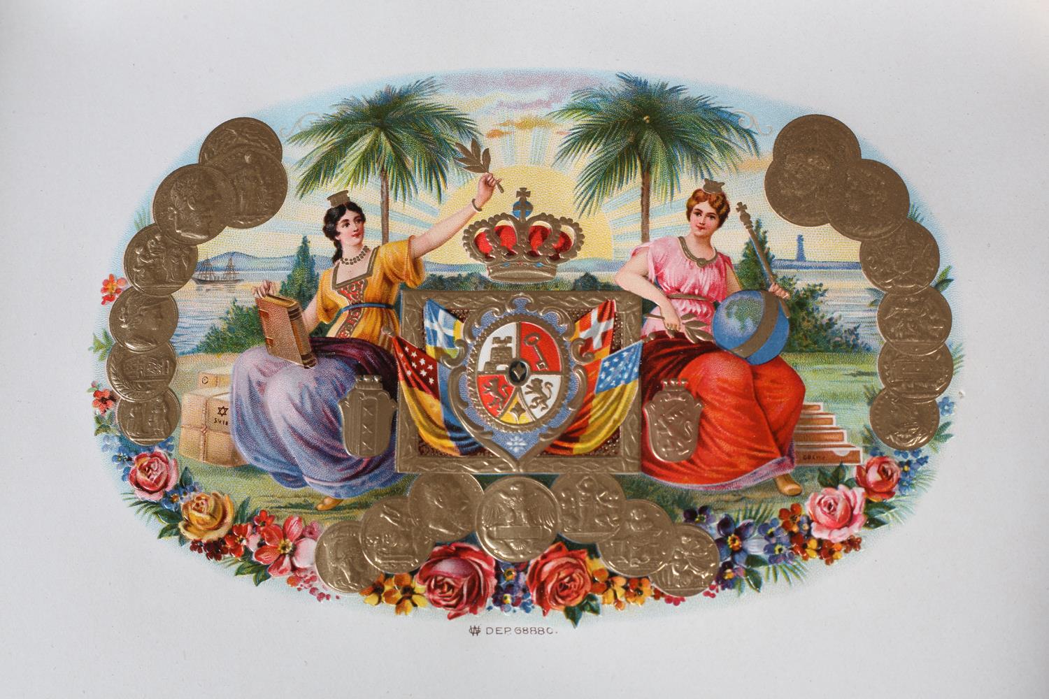 A large quantity of vintage chromolithographic and gilt printed cigar box labels, some with embossed - Image 5 of 6