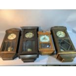 Four various wall clocks circa 1930s/40s
