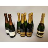 Champagne Grethen, five bottles, Champagne Nicholas Feuillatte, one bottle, Chateau de L'Auleé,