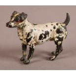 AN AUSTRIAN COLD CAST AND PAINTED BRONZE model of a Jack Russell, 9.5cm wide