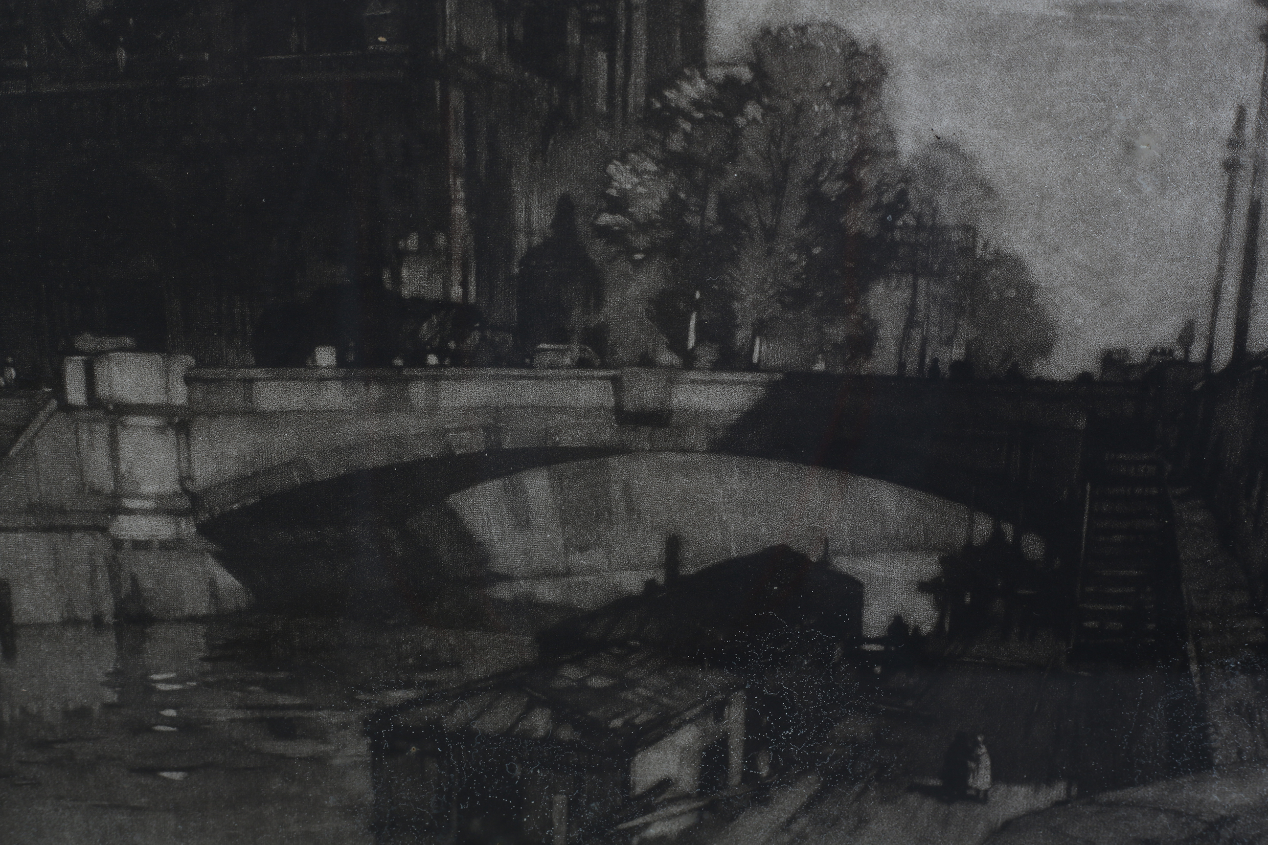 ARR LEONARD R SQUIRREL (1893-1979), Notre Dame Paris, black and white mezzotint, signed in pencil to - Image 3 of 4