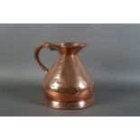 A COPPER GALLON MEASURE, 26cm high