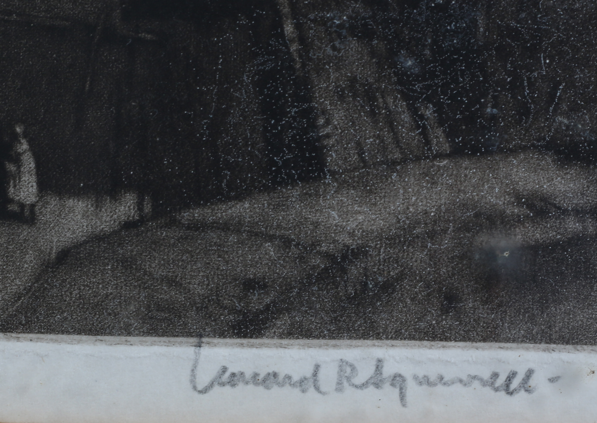 ARR LEONARD R SQUIRREL (1893-1979), Notre Dame Paris, black and white mezzotint, signed in pencil to - Image 4 of 4