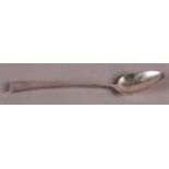 A GEORGE III SILVER GRAVY SPOON, Old English pattern, initialled, by William Eaton, London 1821,