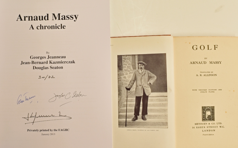 2x Arnaud Massy Golf Books – one signed - “Arnaud Massy - A Chronicle” signed by all 3 authors G - Image 2 of 2