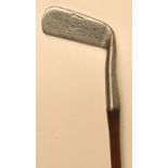 Scarce Tom Stewart Maker St Andrews Fairlie’s pat style blade putter – with negative loft forward