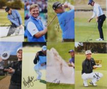 Collection of Golf Winners and Players signed large colour photographs (10) - Tony Finau, Ernie