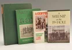 Darwin, Bernard and selection of other golf books – one signed (4) – Bernard Darwin & Others “A