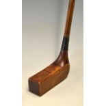 Scarce Read Wood USA Patent pending rectangular wooden head putter with brass sole insert stamped