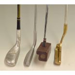 4x interesting alloy, wooden and metal putters – Wilson 8802 flanged sole putter with Aluminium