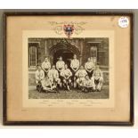 1924 Jesus College Hockey Team Photograph depicting 11x players with names inscribed below, framed