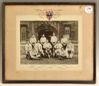 1924 Jesus College Hockey Team Photograph depicting 11x players with names inscribed below, framed