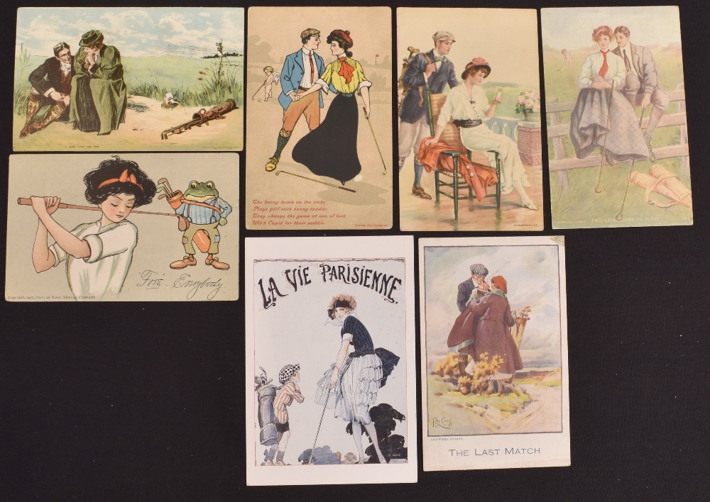 Group of mixed early romance related golfing postcards (17)– incl London opinion, National Series, - Image 2 of 2