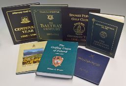 Collection of Irish Centenary/History Golf Club Books from the 1890s onwards 1x signed (Christie O’