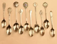 10x assorted hallmarked silver golf teaspoons – with assorted designs and hallmarks incl Sandwell