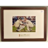 The Spirit of Cricket Andrew Flintoff and Brett Lee Ashes Series 2005 Photograph depicts Flintoff