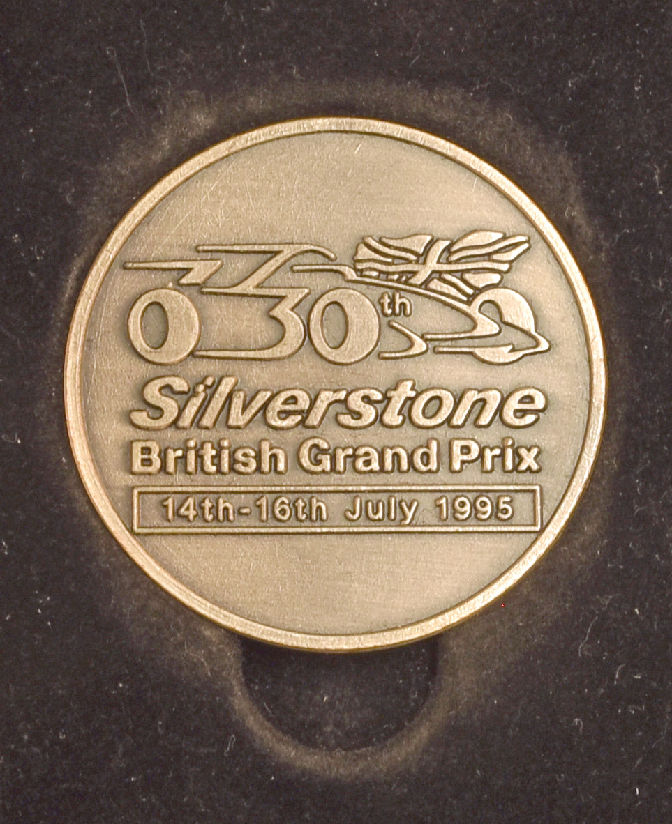 Motor Sport - 1995 Silverstone British Grand Prix 30th Year Anniversary Medal a Limited-Edition