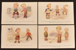 Selection of mixed child humour golfing postcards (21) – most with Vera Paterson designs plus 2x Ray