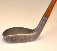 Huntly Pat Thumb grooved handle alloy mallet head putter with rocker sole – stamped with makers