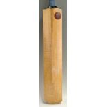 Len Hutton Signed Slazenger Cricket Bat with a faded autograph to the face and multi signed by