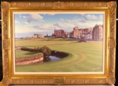 Graeme Baxter signed Official 2005 St Andrews Open Golf Championship Giclee – won by Tiger Woods -