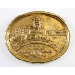 Bill Waugh Golf gold leaf cast resin Plaque of Old Tom Morris St Andrews Scotland 1821-1908