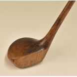 Interesting unnamed One piece hickory driver c1900 – fitted with original hide grip overall length